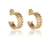 Brinco Argola Trabalhada em Tela Banhada a Ouro 18K - comprar online