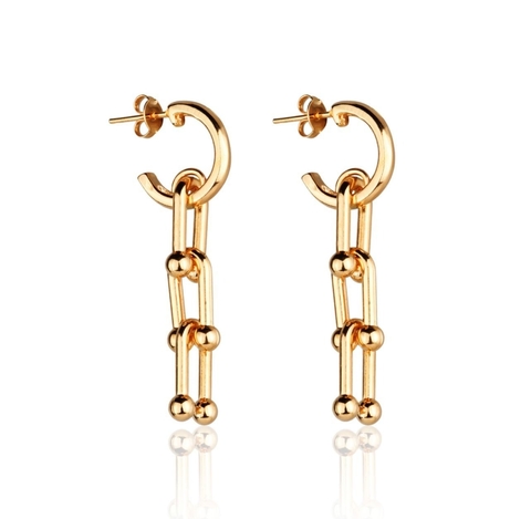 Brinco Elos Entrelaçados Banhado a Ouro 18K - comprar online