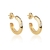 Brinco Argola Com Zircônia Central M Banhada a Ouro 18K - comprar online
