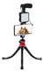 Kit streaming vlog trípode micrófono control iluminador led en internet