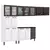 Cozinha Completa Itatiaia New Premium 14 Portas 5 C/Vidro 2 Gavetas