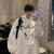 Pokémon Gengar Hoodie de manga comprida masculino, fantasia de anime, camisa es na internet