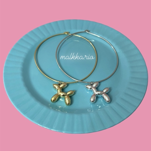 Chocker Balllon Dog Metalizado