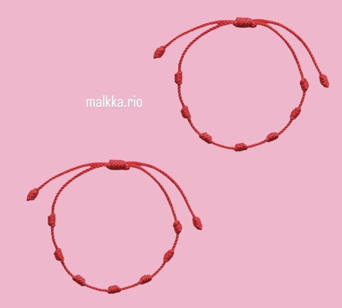Pulseira Vermelha dos 7 Nós