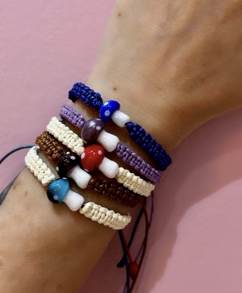 Pulseira Shambala de Cogumelo