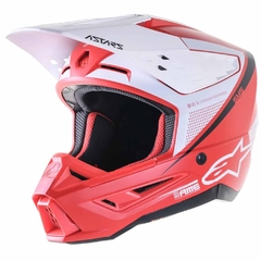 Casco Alpinestars S-M5 Rayon Rojo Blanco