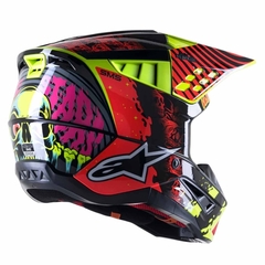 Casco Moto ALPINESTARS S-M5 SOLAR FLARE NEGRO-ROJO-AMARILLO en internet