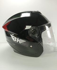 Casco Awn doble visor negro brillante - comprar online