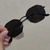 Óculos de Sol Feminino Hexagonal Tendência Ideal pro Verão Praia Piscina Fest - comprar online