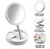 Espelho Maquiagem Aumento 10x Dupla Luz Led Organizador Usb - Neverdie