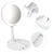 Espelho Maquiagem Aumento 10x Dupla Luz Led Organizador Usb - Neverdie