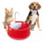 Fonte vermelho Joy Caes e Gatos Bivolt - comprar online