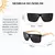 ÓCULOS DE SOL Masculino Quadrado Madeira Bambu Premium - comprar online