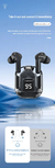 CY-T2 Headset Bluetooth sem fio, transparentes ENC - PICKINGstore