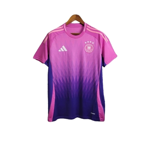 camisa-selecao-alemanha-alema-away-ii-reserva-visitante-adidas-24-25-masculina-homem-torcedor-jogador-rosa-roxo-roxa