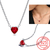Nova 925 Sterling Silver Sparkling Coração Halo Pingente Collier Colar Red Hea-Bela Flor - comprar online