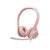 Auricular De Vincha Usb Con Microfono Logitech H390 Rosa