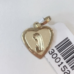 Dije Corazón Virgen Niña -Oro rojo 18k - Be Gloss Joyas