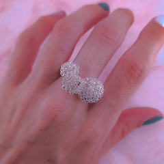 Anillo Doble 3 Circulos Micro Pave Plata 925 - comprar online