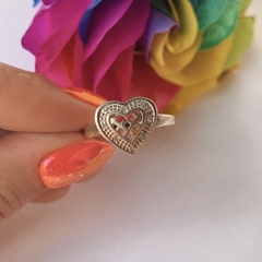 Anillo Corazón Labrado - Be Gloss Joyas