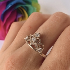 Anillo Corona con Cristales - comprar online