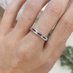Anillo medio sin fin colores- plata 925 - comprar online