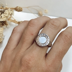 Anillo tipo bulgari Blanco