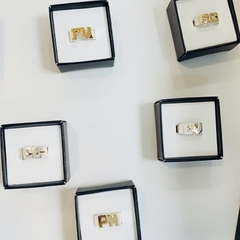 Anillo Inicial Plata y Oro 1 y 2 letras - comprar online