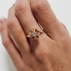 Anillo Flor Giratorio