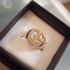 Anillo Inicial Plata y Oro 1 y 2 letras - tienda online
