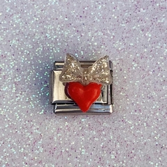 Charms - PI - Aplique Corazón con Moño en internet