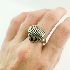 Anillo Corazon Lineas