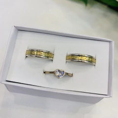 PROMO!! Combo Alianzas Plata y Oro Labaradas y Cintillo - Be Gloss Joyas