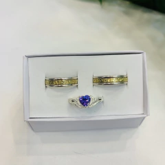 PROMO!! Combo Alianzas Plata y Oro Labaradas y Cintillo - comprar online
