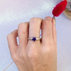 Anillo Piedra Violeta – Plata 925 en internet