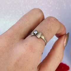 Anillo moño con piedra - Plata 925 - comprar online