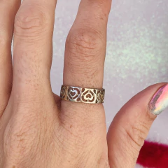 Anillo corazones calados - Plata 925 - comprar online