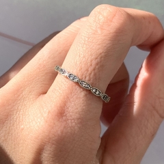 Anillo sin fin con cristales – Plata 925 - comprar online
