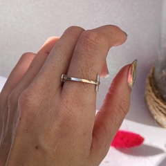 Anillo corazon y cruz- Plata 925 - tienda online