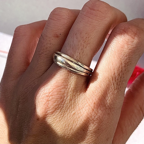 Anillo triple fusion- Plata 925