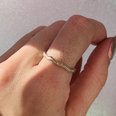 Anillo ondas caladas - Plata 925