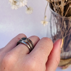 Anillo Especial Círculo Centro Negro – Acero quirúrgico - comprar online