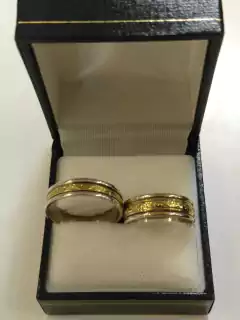 PROMO!! Combo Alianzas Plata y Oro Labaradas y Cintillo - comprar online