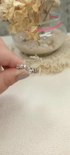 Anillo infinito con cristales- Plata 925 - Be Gloss Joyas