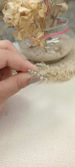 Anillo infinito con cristales- Plata 925
