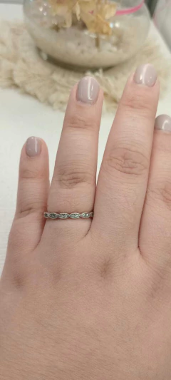 Anillo con micro pavé - Plata 925 - comprar online