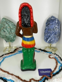 IMAGEM UMBANDA - CABOCLO GIRA MUNDO | GESSO | 18CM na internet