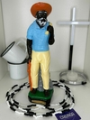 IMAGEM UMBANDA - PRETO VELHO JOÃO DE ANGOLA | GESSO | 20CM