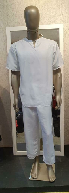 CONJUNTO RAÇÃO MASCULINO MALHA | BRANCO | ESCOLHA O TAMANHO