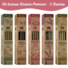KIT C/ 5 INCENSOS NIRVANA PREMIUM | SORTIDOS | 100% NATURAL